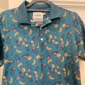 Goodfellow & Co. Teal Shirt with Fun Print